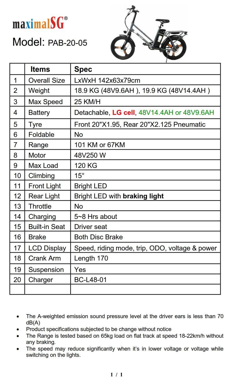 PAB X20 SPEC