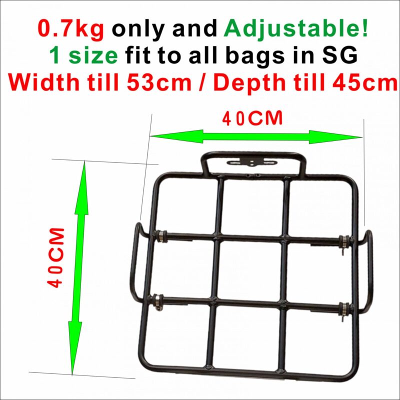 Adjustable delivery rack, 0.7kg only! one rack fits all bags in SG - Image 5