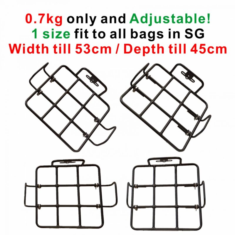 Adjustable delivery rack, 0.7kg only! one rack fits all bags in SG - Image 2