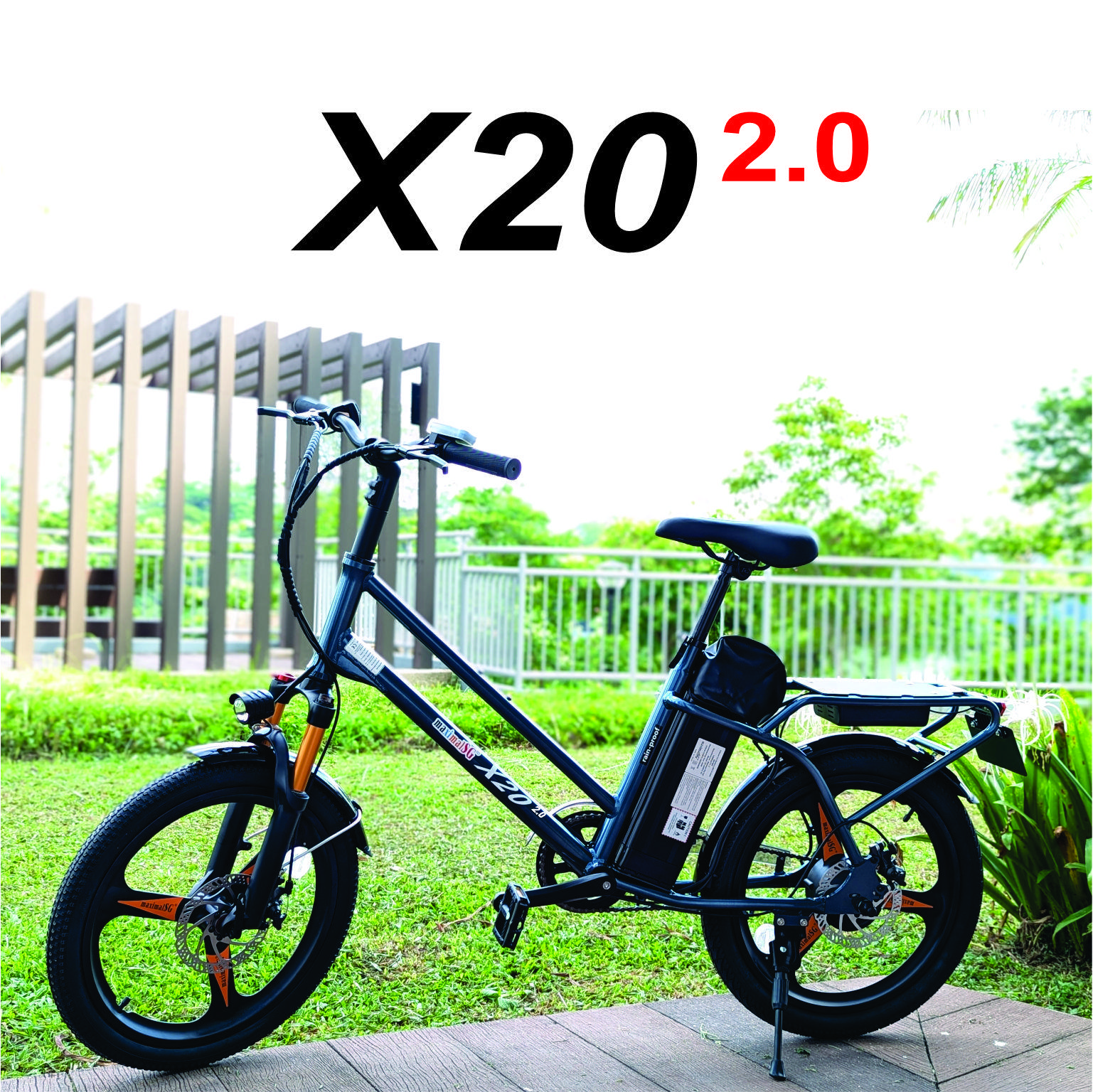 maximalSG X202.0 Electric Bicycle (PAB) | Rainproof | LG Battery | Adjustable Front Suspension Ebike