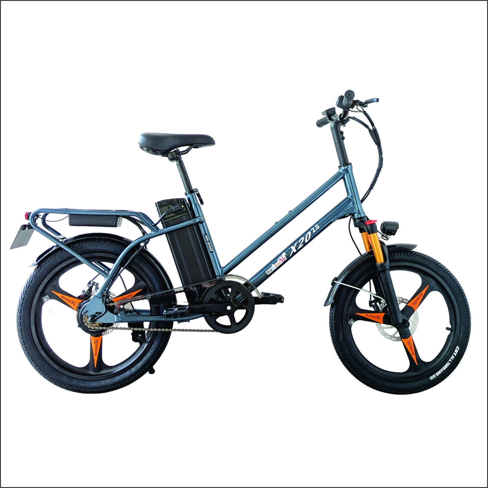 maximalSG X202.0 Electric Bicycle (PAB) | Rainproof | LG Battery | Adjustable Front Suspension Ebike
