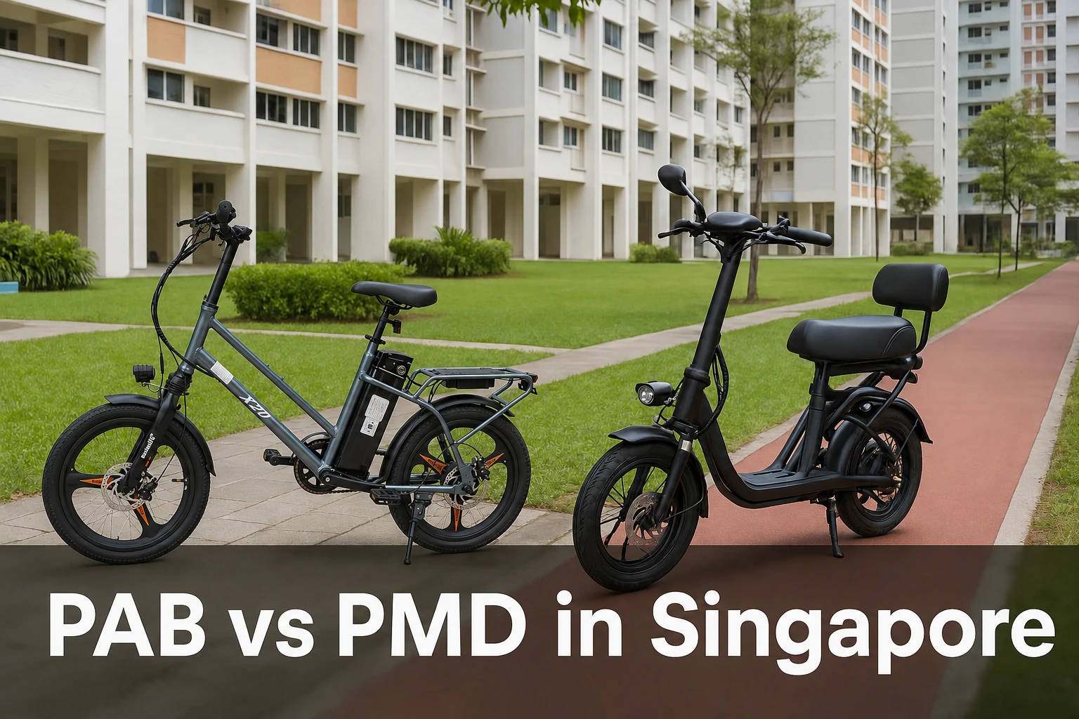 e-bike PAB vs e-scooter PMD Singapore