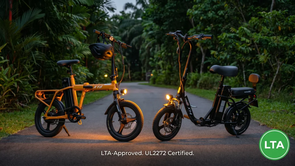 e-bike PAB vs e-scooter PMD Singapore